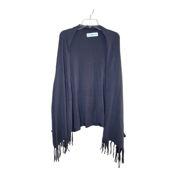 NWOT Jacket Society Lightweight Shrug Cardigan With Fringe - Picture 6 of 11